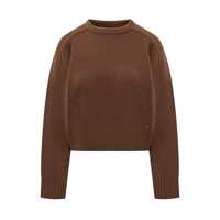 Pulovere Loulou De Saison Brown Wool Sweater With Crew Neck Loulou De Saison Femei