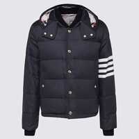 Geci de iarna Thom Browne Navy Blue Down Jacket Barbati