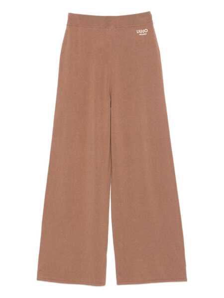 Pantaloni casual Liu Jo Liu Jo Brown Wool Trousers With Logo BROWN Femei (BM 18889524) 2