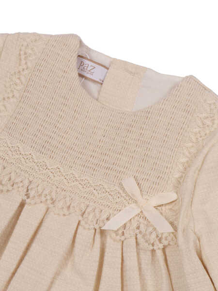 Rochii Paz Rodriguez WOVEN NEWBORN DRESS ALEGRIA Beige Fete (BM 18889956) 3
