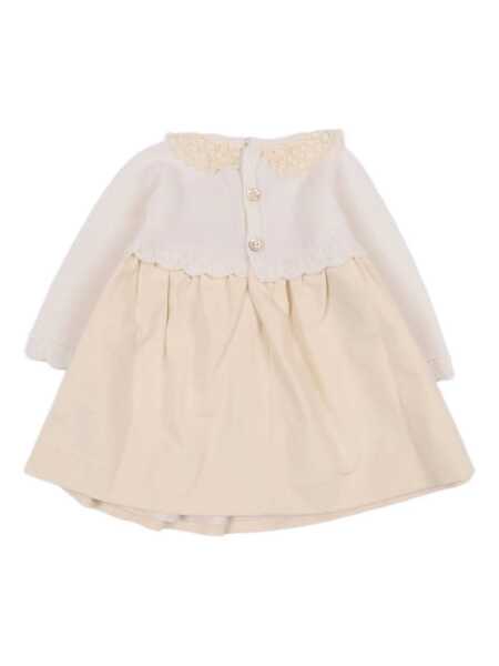Rochii Paz Rodriguez KNIT NEWBORN DRESS PAZ OI 25-26 Beige Fete (BM 18889983) 2