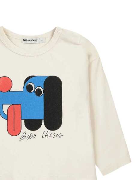 Tricouri Bobo Choses Doggy Mate T-shirt White Baieti (BM 18890007) 2