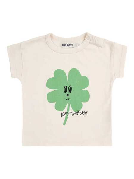 Tricouri Bobo Choses Lucky Clover T-shirt White Baieti (BM 18890046) 1