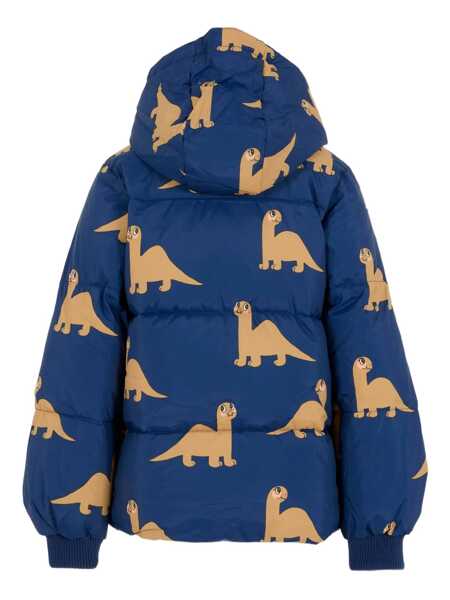 Geci de iarna MINI RODINI Dinos aop hooded puffer Blue Fete (BM 18890139) 2
