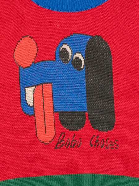 Pulovere casual Bobo Choses Doggy Mate jacquard jumper Red Fete (BM 18890166) 3