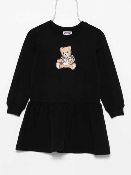 Rochii Moschino LONG SLEEVED DRESS Black   Fete (BM 18890352) 1