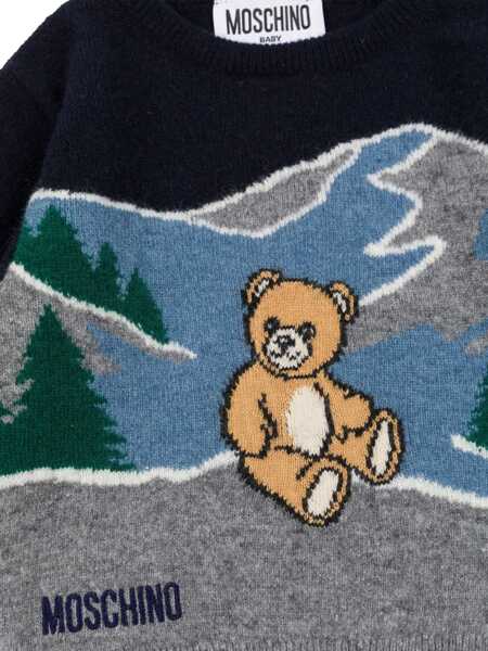 Pulovere Moschino CREWNECK SWEATER Blue Fete (BM 18890376) 3