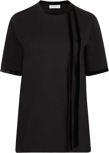 Tricouri Nina Ricci T-Shirt With Ribbon And Bow BLACK Femei (BM 18890494) 1
