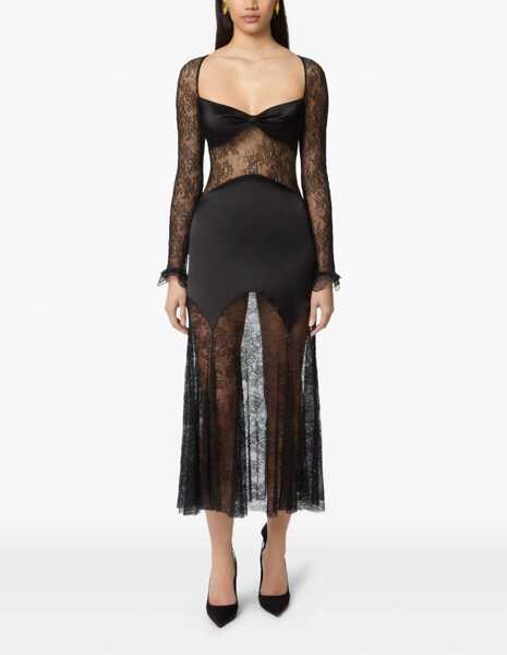 Rochii casual Nina Ricci Long Lace Dress BLACK Femei (BM 18890515) 2