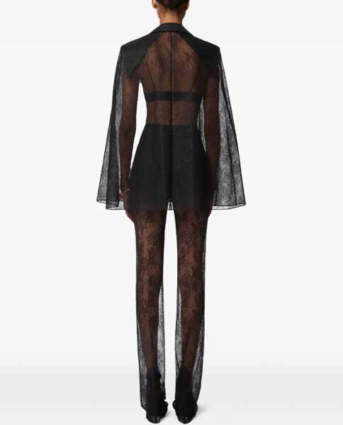 Bluze Nina Ricci Blazer-Inspired Lace Cape BLACK Femei (BM 18890527) 4