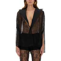 Bluze Blazer-Inspired Lace Cape Femei