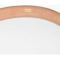 Accesorii Elisabetta Franchi Dama - Curele Elisabetta Franchi Faux Leather Solid Color Belt Blue Femei (BM 18890590) - B-mall.ro