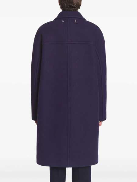 Paltoane Lanvin Virgin Wool Double-Breasted Coat Blue Barbati (BM 18890608) 4