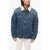Isabel Marant Denim Jacket With Sherpa Lining And Collar Blue