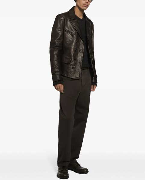 Pantaloni casual Dolce & Gabbana Straight Leg Chino Pants With Belt Loops Brown Barbati (BM 18890650) 2