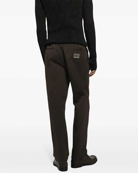 Pantaloni casual Dolce & Gabbana Straight Leg Chino Pants With Belt Loops Brown Barbati (BM 18890650) 5