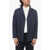 Fendi Virgin Wool Notch Lapel Mirto Blazer Blue