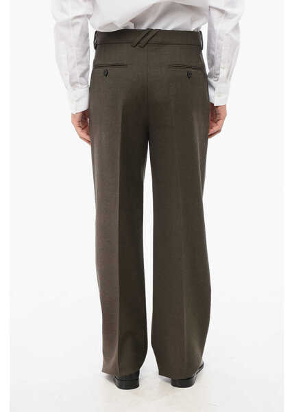Pantaloni casual Burberry Wool Twill Straight Leg Pants Brown Barbati (BM 18890686) 2