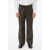 Burberry Wool Twill Straight Leg Pants Brown