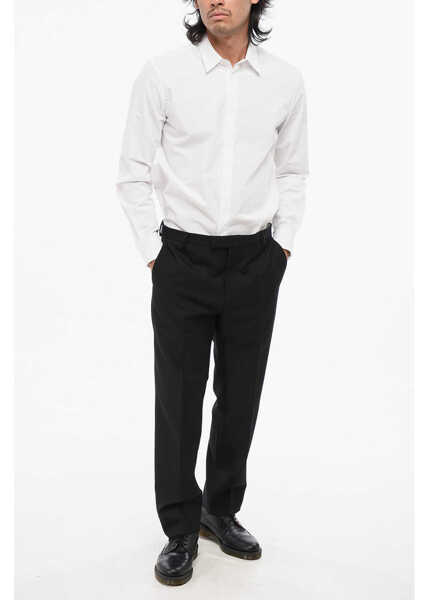 Pantaloni eleganti Gucci Gabardine Wool Pants With Loops Belt Black Barbati (BM 18890794) 4