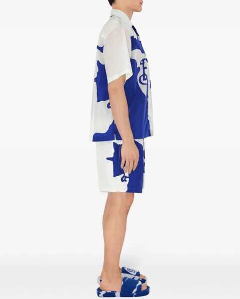 Camasi casual Burberry Two-Tone Nylon Shirt With Breast Pocket Blue Barbati (BM 18890806) 3