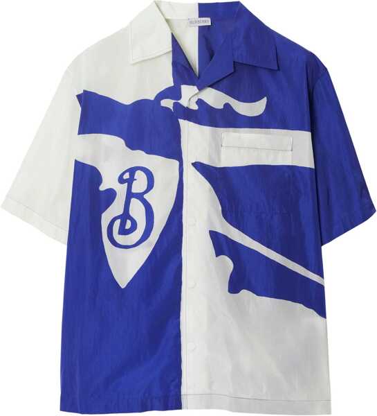 Camasi casual Burberry Two-Tone Nylon Shirt With Breast Pocket Blue Barbati (BM 18890806) 1