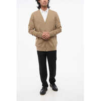 Pulovere Maison Margiela pentru Barbati - Cardigane Maison Margiela Mm10 V-Neck Wool Cardigan Brown Barbati (BM 18890815) - B-mall.ro