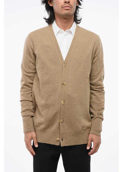 Cardigane Maison Margiela Mm10 V-Neck Wool Cardigan Brown Barbati (BM 18890815) 1