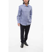 Imbracaminte Armani pentru Barbati - Camasi casual Armani Emporio Linen Spread Collar Shirt Blue Barbati (BM 18890821) - B-mall.ro