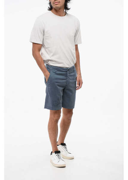 Pantaloni scurti VILEBREQUIN Cotton Gabardine Chino Shorts Blue Barbati (BM 18890830) 4