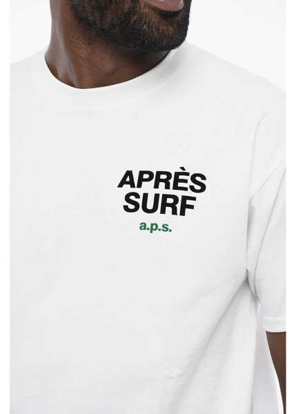 Tricouri APRES SURF Printed Wave Emporium Crew-Neck T-Shirt White Barbati (BM 18890836) 3
