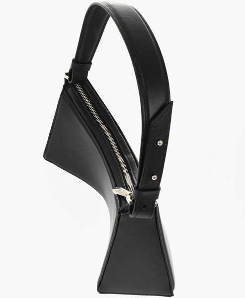 Genti de mana MUGLER Leather Zenith Hobo Bag With Frontal Logo Black Femei (BM 18890869) 3