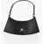 MUGLER Leather Zenith Hobo Bag With Frontal Logo Black