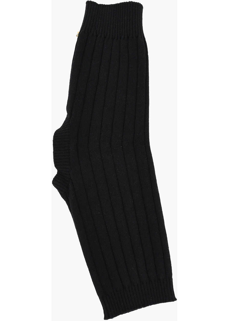 Sosete Elisabetta Franchi Cut Out Logoed Socks Black Femei (BM 18890878) 3