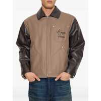 Geci Kenzo pentru Barbati - Jachete Kenzo Wool and leather college Jacket TAUPE Barbati (BM 18891058) - B-mall.ro