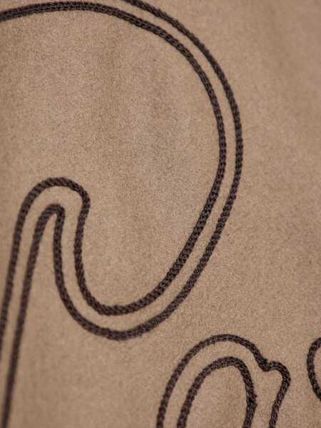 Jachete Kenzo Wool and leather college Jacket TAUPE Barbati (BM 18891058) 5