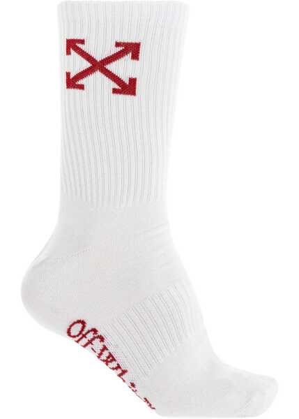 Sosete Off-White Medium Socks With Arrow Pattern WHITE Barbati (BM 18891205) 2