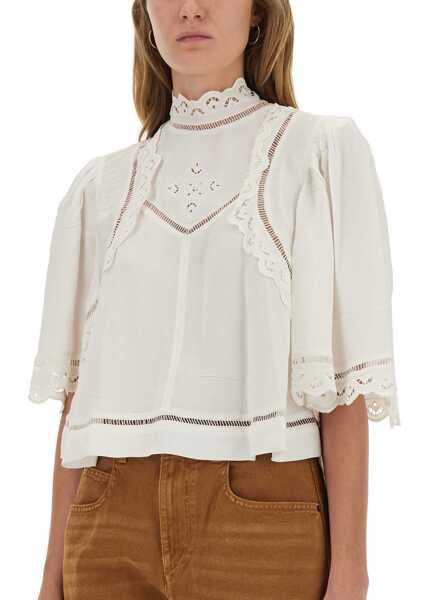 Bluze Isabel Marant Top Frany WHITE Femei (BM 18891238) 4