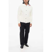 Pulovere Thom Browne pentru Barbati - Cardigane Thom Browne Cotton Cardigan With Zip Closure And Breast Pocket White Barbati (BM 18891463) - B-mall.ro