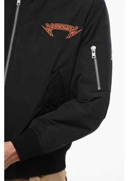 Bomber jacket PACCBET Solid Color Bomber With Back Embroidery Black Barbati (BM 18891490) 3
