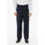 Thom Browne Straight Leg Cotton Blend Pants Blue