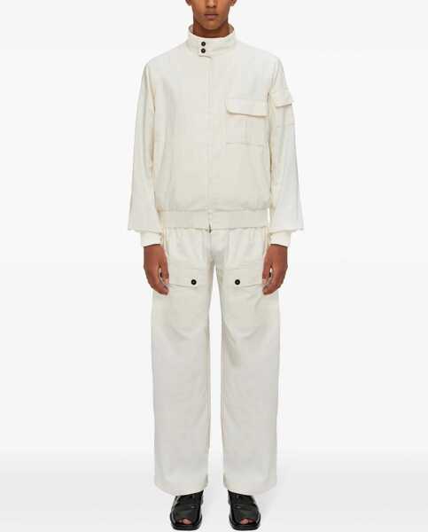 Pantaloni casual Salvatore Ferragamo Coated Linen Cargo Trousers With Elastic Waist Beige Barbati (BM 18891502) 2