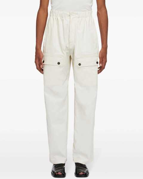 Pantaloni casual Salvatore Ferragamo Coated Linen Cargo Trousers With Elastic Waist Beige Barbati (BM 18891502) 3