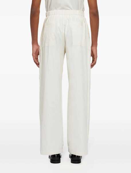 Pantaloni casual Salvatore Ferragamo Coated Linen Cargo Trousers With Elastic Waist Beige Barbati (BM 18891502) 4
