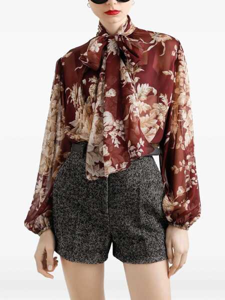 Camasi casual Dolce & Gabbana Silk chiffon floral Shirt ROSE CRETONNE Femei (BM 18891709) 4