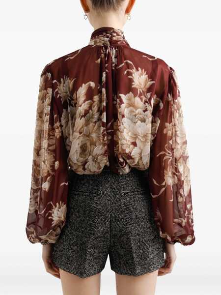 Camasi casual Dolce & Gabbana Silk chiffon floral Shirt ROSE CRETONNE Femei (BM 18891709) 5