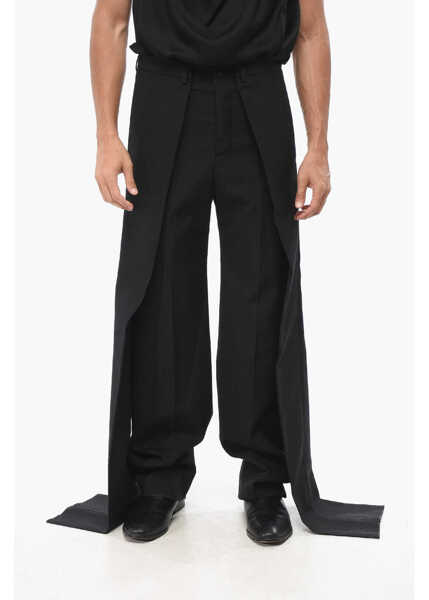 Pantaloni eleganti Balenciaga Wool Tuxedo Pants With Pleats Black Barbati (BM 18891802) 1