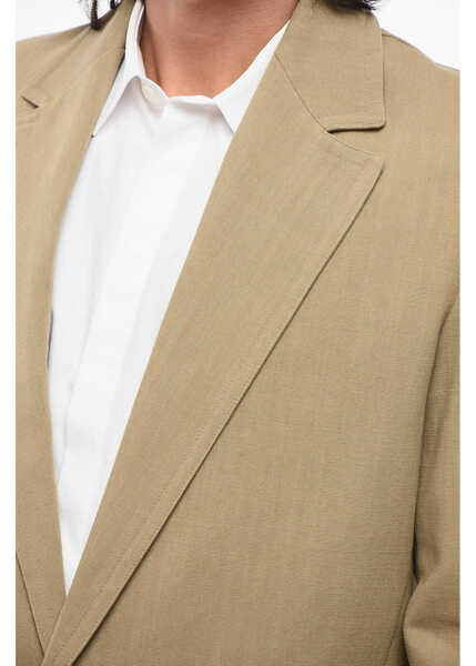 Sacouri Valentino Garavani Center Vent Notch Lapel 2-Button Blazer Beige Barbati (BM 18891814) 3