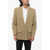 Valentino Garavani Center Vent Notch Lapel 2-Button Blazer Beige