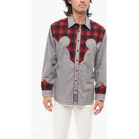 Camasi casual Mm0 Checked Cotton Shirt With Classic Collar Barbati